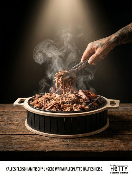 Anzeige für Hotty BBQ · Hotty Halo aus dem Static Ads Studio